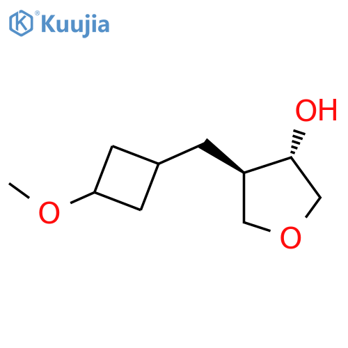 rac-(3R,4S)-4-(3-methoxycyclobutyl)methyloxolan-3-ol structure