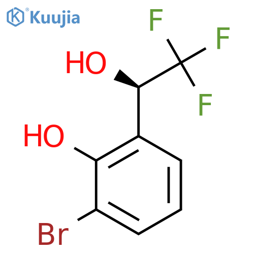 2-bromo-6-(1R)-2,2,2-trifluoro-1-hydroxyethylphenol structure