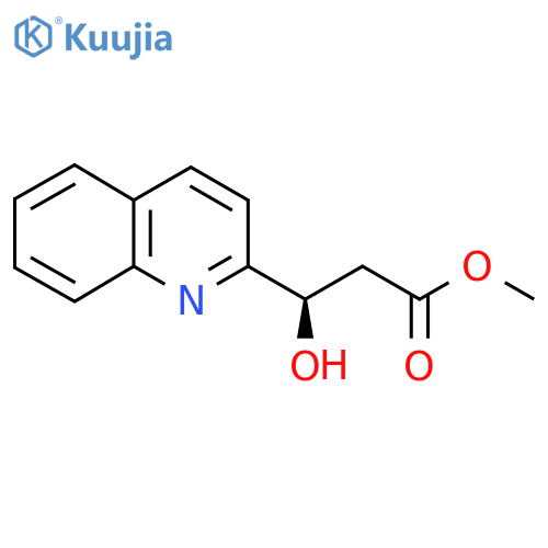 methyl (3R)-3-hydroxy-3-(quinolin-2-yl)propanoate structure