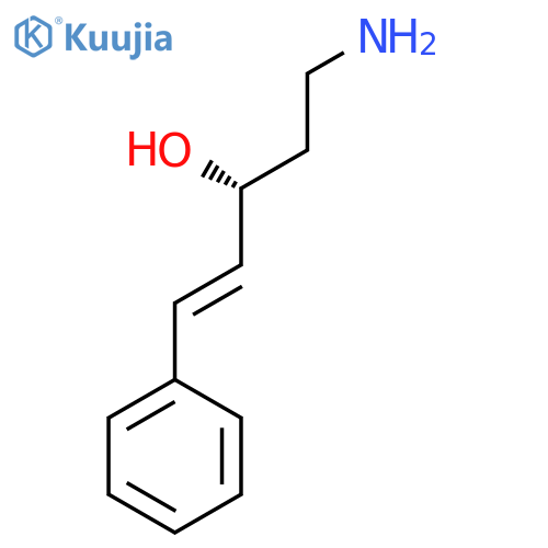 (3R)-5-amino-1-phenylpent-1-en-3-ol structure