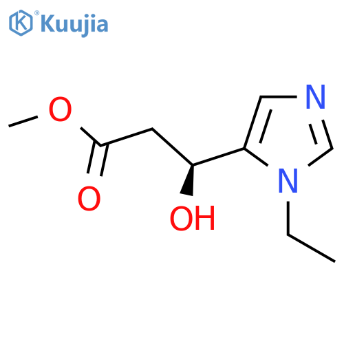 methyl (3S)-3-(1-ethyl-1H-imidazol-5-yl)-3-hydroxypropanoate structure