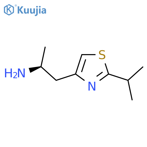 (2S)-1-2-(propan-2-yl)-1,3-thiazol-4-ylpropan-2-amine structure