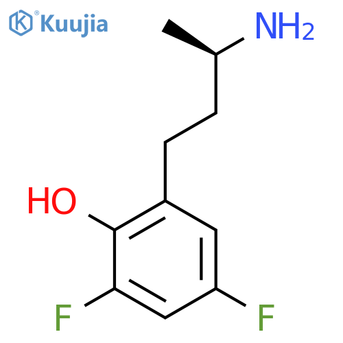 2-(3R)-3-aminobutyl-4,6-difluorophenol structure