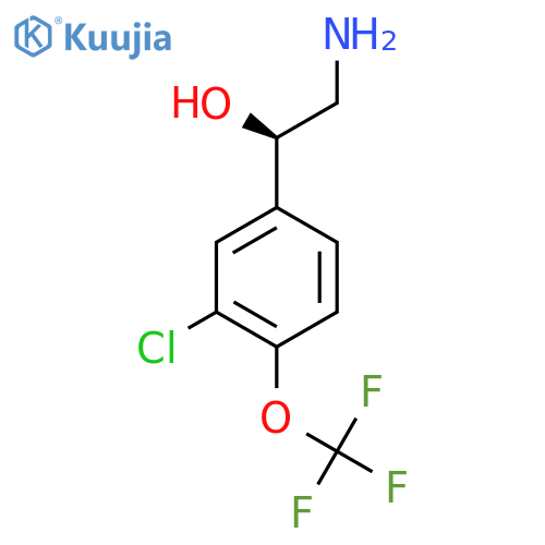 (1R)-2-amino-1-3-chloro-4-(trifluoromethoxy)phenylethan-1-ol structure