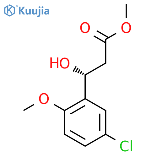 methyl (3R)-3-(5-chloro-2-methoxyphenyl)-3-hydroxypropanoate structure