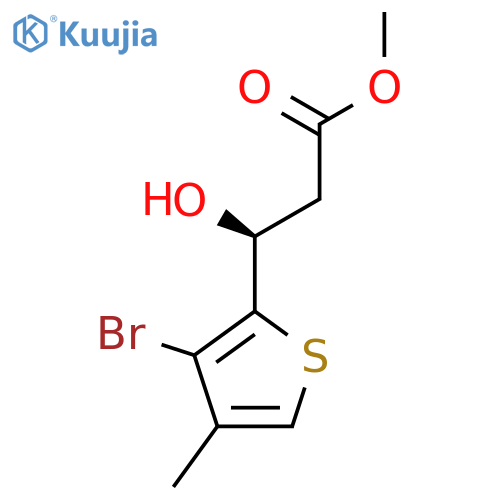 methyl (3S)-3-(3-bromo-4-methylthiophen-2-yl)-3-hydroxypropanoate structure