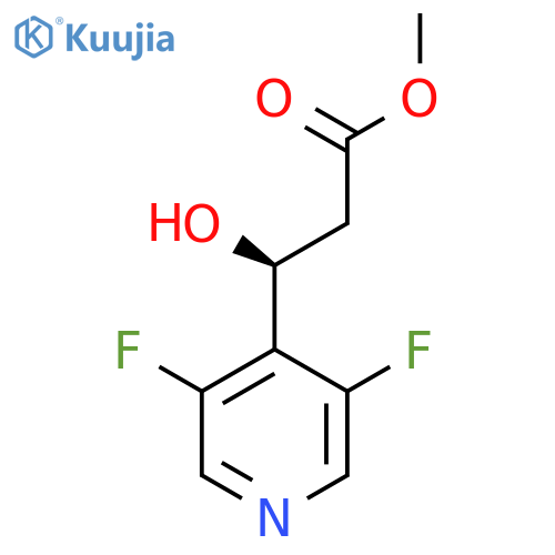 methyl (3S)-3-(3,5-difluoropyridin-4-yl)-3-hydroxypropanoate structure