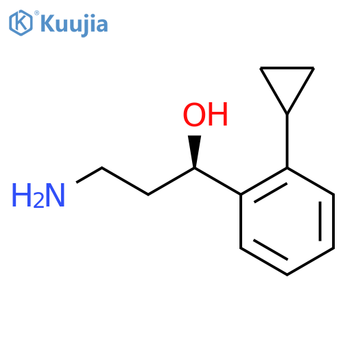 (1R)-3-amino-1-(2-cyclopropylphenyl)propan-1-ol structure