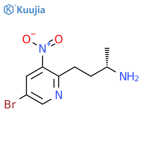 (2S)-4-(5-bromo-3-nitropyridin-2-yl)butan-2-amine structure
