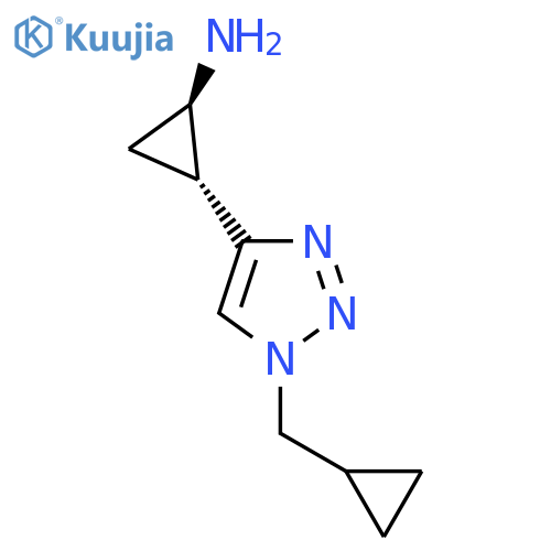 rac-(1R,2R)-2-1-(cyclopropylmethyl)-1H-1,2,3-triazol-4-ylcyclopropan-1-amine structure