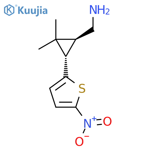 rac-(1R,3R)-2,2-dimethyl-3-(5-nitrothiophen-2-yl)cyclopropylmethanamine structure
