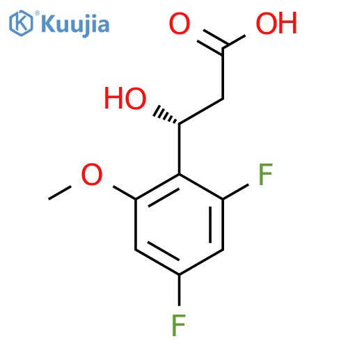 (3R)-3-(2,4-difluoro-6-methoxyphenyl)-3-hydroxypropanoic acid structure