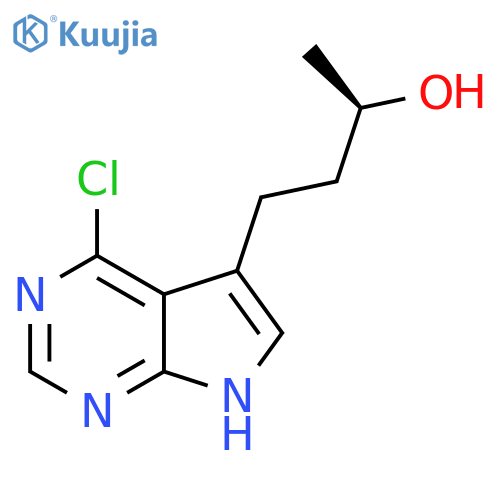 (2R)-4-{4-chloro-7H-pyrrolo2,3-dpyrimidin-5-yl}butan-2-ol structure