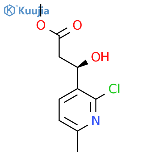 methyl (3R)-3-(2-chloro-6-methylpyridin-3-yl)-3-hydroxypropanoate structure