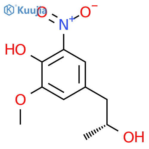 4-(2R)-2-hydroxypropyl-2-methoxy-6-nitrophenol structure