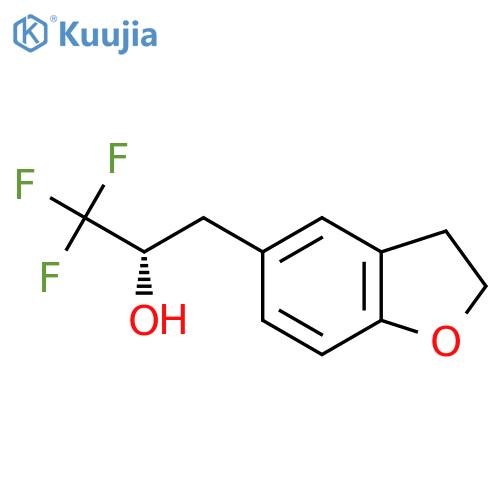 (2S)-3-(2,3-dihydro-1-benzofuran-5-yl)-1,1,1-trifluoropropan-2-ol structure