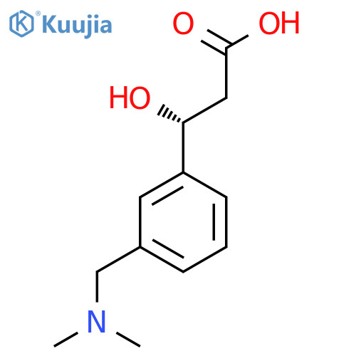 (3R)-3-{3-(dimethylamino)methylphenyl}-3-hydroxypropanoic acid structure