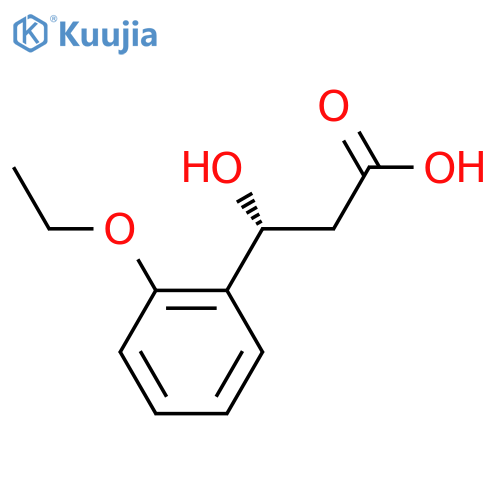 (3R)-3-(2-ethoxyphenyl)-3-hydroxypropanoic acid structure