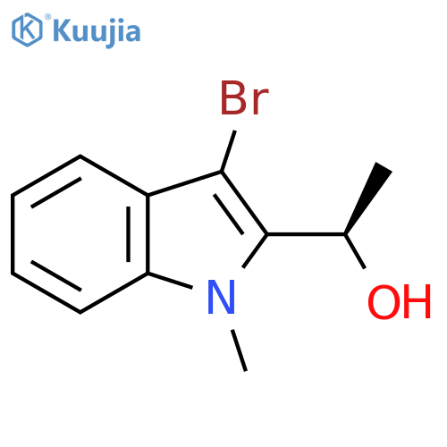 (1R)-1-(3-bromo-1-methyl-1H-indol-2-yl)ethan-1-ol structure