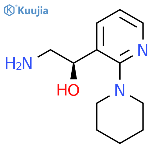 (1R)-2-amino-1-2-(piperidin-1-yl)pyridin-3-ylethan-1-ol structure