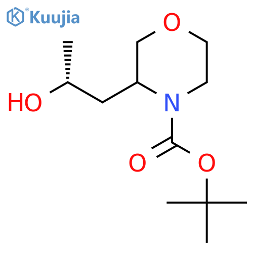 tert-butyl 3-(2R)-2-hydroxypropylmorpholine-4-carboxylate structure
