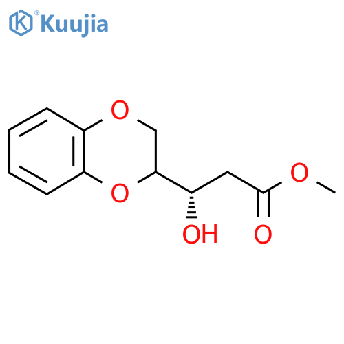 methyl (3S)-3-(2,3-dihydro-1,4-benzodioxin-2-yl)-3-hydroxypropanoate structure