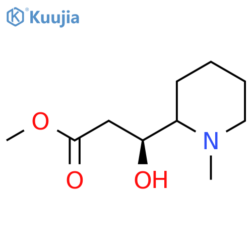 methyl (3S)-3-hydroxy-3-(1-methylpiperidin-2-yl)propanoate structure