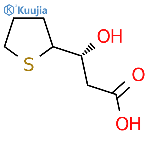 (3R)-3-hydroxy-3-(thiolan-2-yl)propanoic acid structure