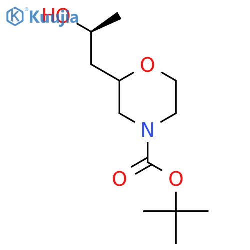 tert-butyl 2-(2S)-2-hydroxypropylmorpholine-4-carboxylate structure