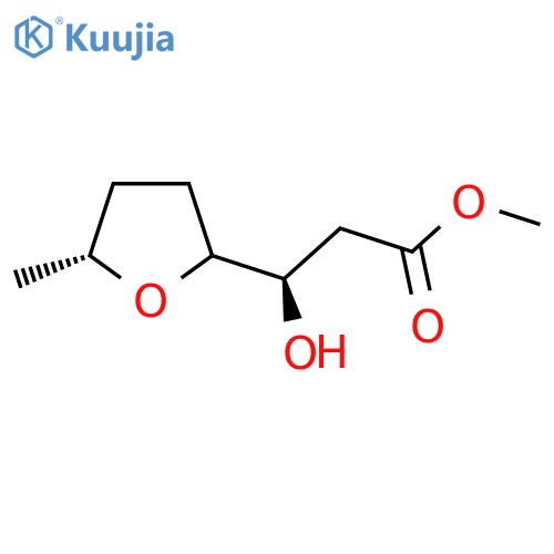 methyl (3R)-3-hydroxy-3-(5R)-5-methyloxolan-2-ylpropanoate structure