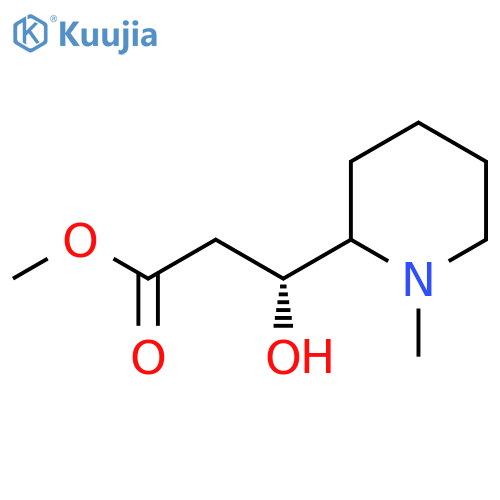 methyl (3R)-3-hydroxy-3-(1-methylpiperidin-2-yl)propanoate structure
