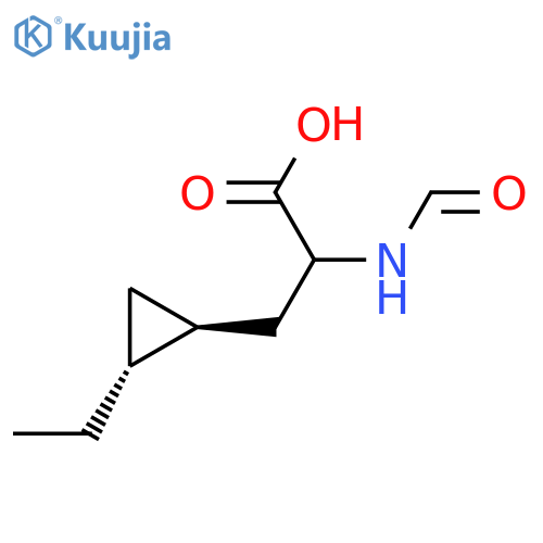 rac-3-(1R,2S)-2-ethylcyclopropyl-2-formamidopropanoic acid structure