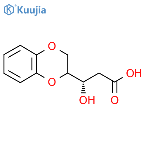 (3S)-3-(2,3-dihydro-1,4-benzodioxin-2-yl)-3-hydroxypropanoic acid structure