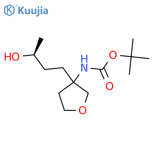 tert-butyl N-{3-[(3S)-3-hydroxybutyl]oxolan-3-yl}carbamate structure