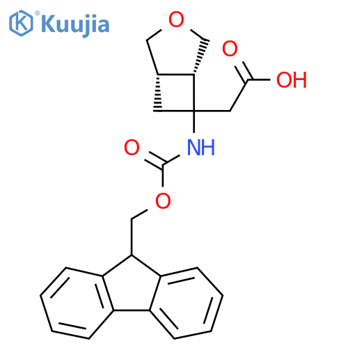 rac-2-(1R,5R)-6-({(9H-fluoren-9-yl)methoxycarbonyl}amino)-3-oxabicyclo3.2.0heptan-6-ylacetic acid structure