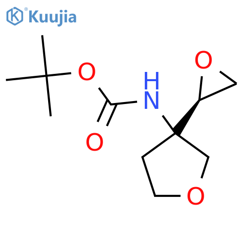 tert-butyl N-{3-(2R)-oxiran-2-yloxolan-3-yl}carbamate structure