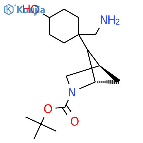 tert-butyl (1S,4R)-5-1-(aminomethyl)-4-hydroxycyclohexyl-2-azabicyclo2.1.1hexane-2-carboxylate structure