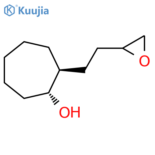 rac-(1R,2S)-2-2-(oxiran-2-yl)ethylcycloheptan-1-ol structure
