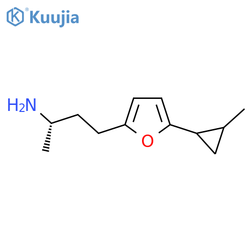 (2S)-4-5-(2-methylcyclopropyl)furan-2-ylbutan-2-amine structure