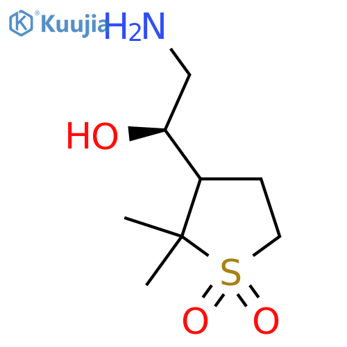 3-(1R)-2-amino-1-hydroxyethyl-2,2-dimethyl-1lambda6-thiolane-1,1-dione structure