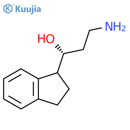 (1R)-3-amino-1-(2,3-dihydro-1H-inden-1-yl)propan-1-ol structure