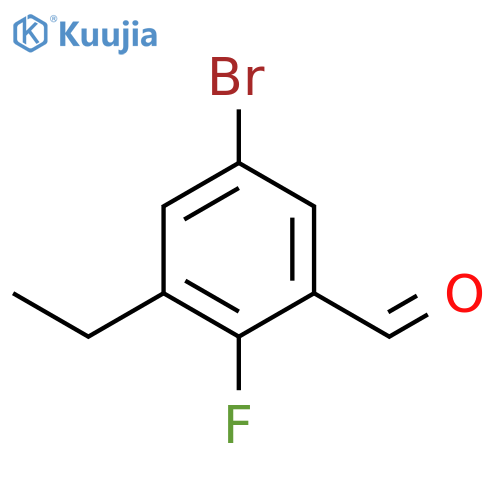 Benzaldehyde, 5-bromo-3-ethyl-2-fluoro- structure