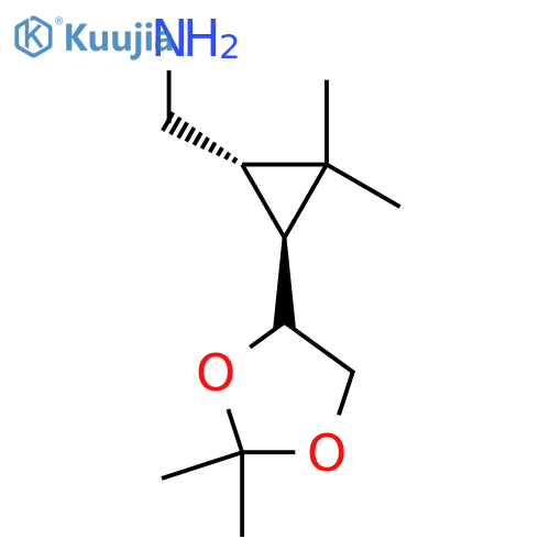 rac-(1R,3R)-3-(2,2-dimethyl-1,3-dioxolan-4-yl)-2,2-dimethylcyclopropylmethanamine structure