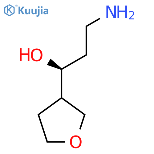 (1S)-3-amino-1-(oxolan-3-yl)propan-1-ol structure