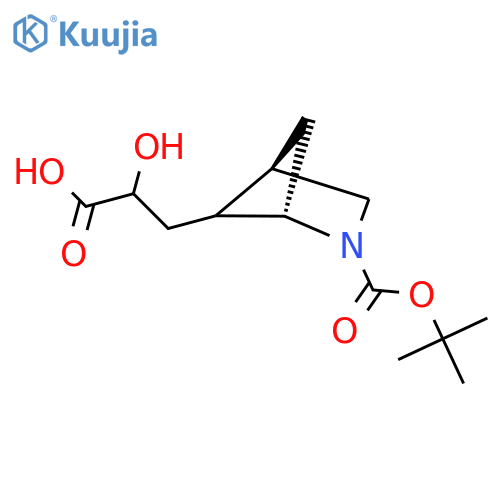 3-(1S,4R)-2-(tert-butoxy)carbonyl-2-azabicyclo2.1.1hexan-5-yl-2-hydroxypropanoic acid structure