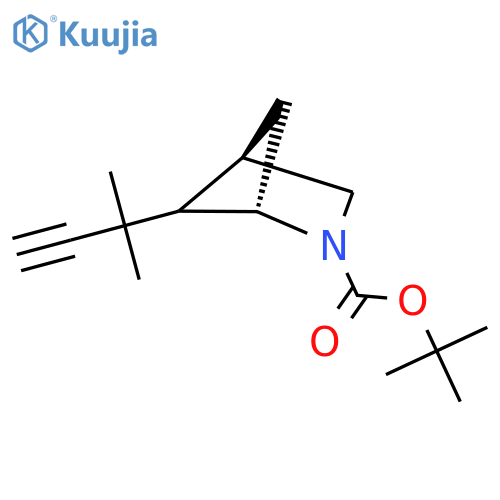 tert-butyl (1S,4R)-5-(2-methylbut-3-yn-2-yl)-2-azabicyclo2.1.1hexane-2-carboxylate structure