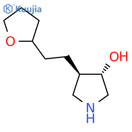 rac-(3R,4S)-4-2-(oxolan-2-yl)ethylpyrrolidin-3-ol structure