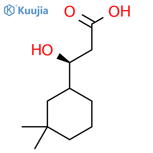 (3S)-3-(3,3-dimethylcyclohexyl)-3-hydroxypropanoic acid structure