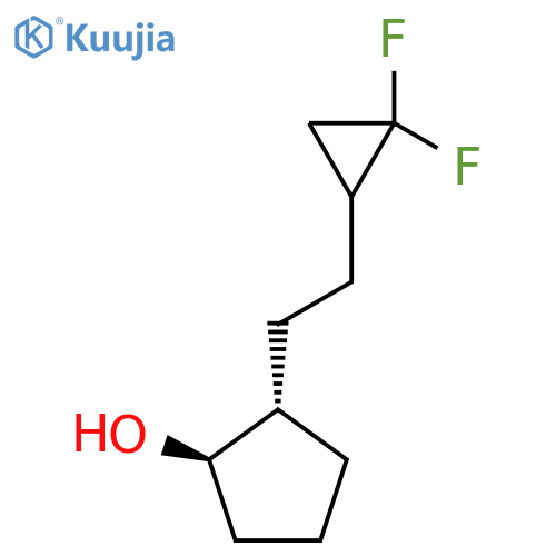 rac-(1R,2S)-2-2-(2,2-difluorocyclopropyl)ethylcyclopentan-1-ol structure