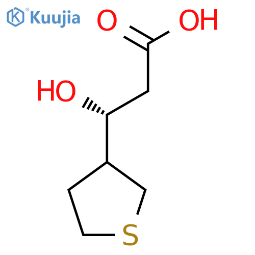 (3R)-3-hydroxy-3-(thiolan-3-yl)propanoic acid structure